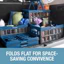 CleverMade Eco Collapsible Shopping Basket with Handles, 24L Ocean, 3 Pack