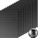 Self-Adhesive Mirrors Mosaic Tiles, 7200 Black Glass Pieces, 5 x 5 mm, Modern Style, Square Edge, DIY Craft Mirror Tiles