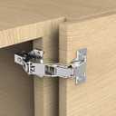 Chibery 2 Pack 180 Degree Soft Close Cabinet Hinges, Lazy Susan & Kitchen Corner, 48mm Hole Distance, Concealed Face Frame & Frameless, Hidden Self Closing, Smooth Slow 3D Adjustment for Fold Cupboard