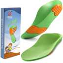 Ailaka Kids Orthotic Cushioning Arch Support Shoe Insoles, Children Pu Foam Inserts for Flat feet, Plantar Fasciitis, Feet Heel Pain Relief 33-34-35