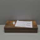 QEEIG Bathroom Floating Shelves for Wall - 15.7" Wall Mounted Shelf Over Toilet Farmhouse Home Decor Display Bookshelf Small 15.7 x 6.7 inch Set of 2, Rustic Brown (008-40BN)