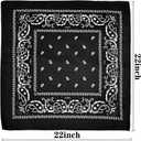 Tergy 16-30 Pieces Unisex Paisley Bandanas Bulk Multi-Purpose Headband Cowboy Head Wrap Scarf for Women Men Boys Girls