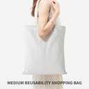 60 Pack Sublimation Tote Bags Blank Canvas Reusable Polyester Grocery Bags for Heat Transfer Vinyl DIY Crafting White, 13x15 Inch