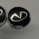 4PCS Wheel Center Caps for Infiniti QX50 Q50 Q70 Q70L Q60 QX60 QX80 EX25 EX35, Diameter 60mm/2.36" Wheel Hub Caps ABS Rim Center Hub Cover (Black)