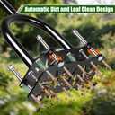 Bigwish Adjustable Lawn Aerator Tool with Rebound Spring 16 Sharp Metal Spikes Soil Aerator with Ergonomic T-Handle & Wide Foot Plate, Heavy Duty Yard Lawn Aerator for Garden Lawn Care