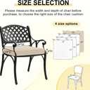 downluxe Waterproof Outdoor Chair Cushions for Patio Furniture, 24" x 24" x 4" Patio Chair Cushion with Adjustable Ties & Portable Handle, Square Outdoor Cushion with Removable Cover, Beige, 2 Pack