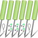JBRUN Fishing Rod Holder, Fishing Pole Holders Ground, Rod Holders for Bank Beach Fishing, Beach Support Stand Reinforced PVC, Without Hurting The Rod Holder, Alarm Bells… 4 Pack