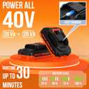 VARSK 12 Inch 20V Cordless Weed Wacker with Automatic Line Feed, 2 in 1 String Trimmer and Edger, Includes 2 X 2.0Ah Batteries/1 X Charger/6 X Replacement Spools, Weed Eater for Lawn, Garden, etc