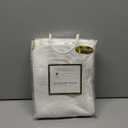 Historic Charleston Charleston Estate Modern Farmhouse Floral Matelasse Decorative Pillowcase with Scalloped Edges, 100% Cotton Breathable Bedding, Standard Sham (20" x 26"), White Floral