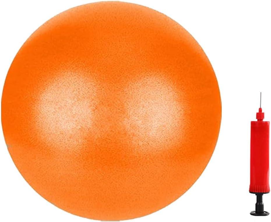 Exercise Pilates Mini Yoga Balls Barre Small for Home Stability Squishy Training Physical Therapy Improves Balance with Pump(Orange, 6 Inch)