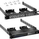Mini PC Rack Mount for 2 Units, 1U 19-Inch Heavy Duty Server Mount Kit Compatible with Dell OptiPlex Micro, Lenovo ThinkCentre Tiny, HP EliteDesk Mini – Includes 2X RJ45 CAT6 Ports & Hand Screws