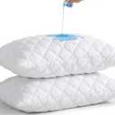 UNILIBRA 2 Pack Waterproof Pillow Protector Quilted Queen Size(21"X30") (Queen Pillow Protector)