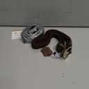 2 Pack Braided Belt for Women, Elastic Woven Stretch Fabric Cloth Belt with Gold Buckle (Brown)
