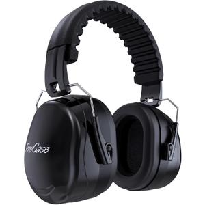 ProCase NRR 32dB Noise Reduction Ear Muffs, Safety Hearing Protection for Shooting Gun Range, Construction, Mowing, Autism Sensory Earmuffs for Adults & Kids Black