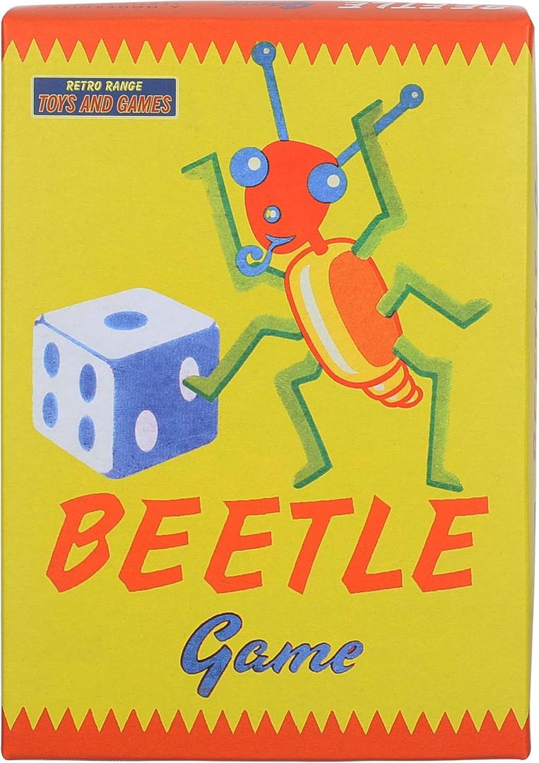 Classic Retro Beetle Dice Game  Educational Bug Building Board Game for Kids & Adults | Family Party Toy | Preschool Learning Insect Game | Ages 3+ | 2-4 Players