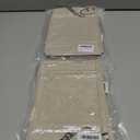 2 x 2 Pack Linen Bread Bag for Homemade Bread Container - Plastic Lined, 19.7 x 13.7 Inch Unbleached & Reusable Bread Storage for Bakery Baguette Picnic Wedding Wrapping Camping