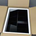 Xbopetda Snack Organizer for Countertop - Acrylic Storage Container With 4 Compartments for Kitchen Cabinet Pantry - Black Snack Bar Station