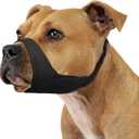 Mayerzon Pitbull Muzzle, Soft Muzzle for American Bully Bulldog Boxers Rottweilers, Anti Fierce Barking Biting Chewing Mouth Guard for Medium Large Short Snout Dogs in Grooming Walking Vet Visits
