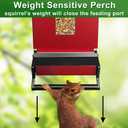 Squirrel Proof Bird Feeders for Outdoors, 6LB Metal Hanging Feeders, Large Wild Feeders for Cardinals, Chickadees, Durable Backyard Feeders (Red)