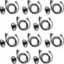 (10-Pack) 1 Pin 2.5MM Microphone G Shape Headset for Motorola T200 T260 T460 T600 T465 MH230R MR350R MC220R MD200TPR MS350R MT352R MT360R Two Way Radio Walkie Talkie