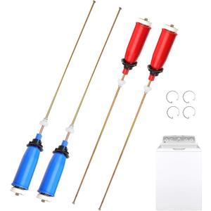 Washer Suspension Rod Spring Assembly Set 4Pcs, WH16X10158 WH16X10159 Compatible with GE and Hotpoint GTWN4250D0WS GCWP1800D1WW HSWP1400F2WW, Replace PS3654190 PS3654191 2754602 AP5632455