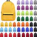 48 Pack Backpacks Bulk Classic Student Bookbags 17 Inch Heavy Duty Backpacks for School Stadium Events Work Outdoor Travel, 12 Assorted Colors