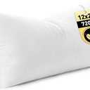 MIULEE 12x24 Inch Down Feather Pillow Insert,Fluffy and Comfy Throw Pillow with Cotton Fabric for Bed Couch and Sofa