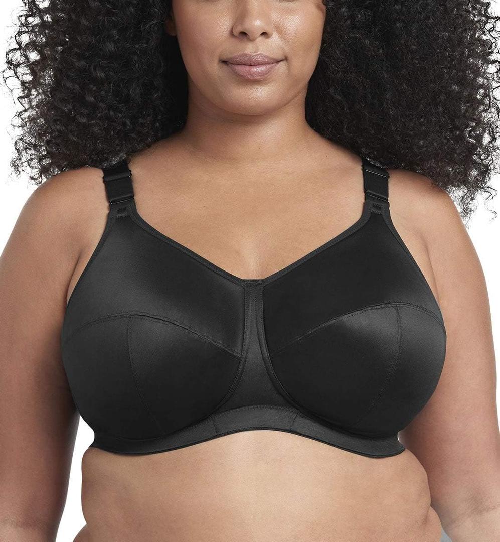 Goddess Women's Plus-Size Celeste Soft Cup Full Coverage Wireless Comfort Bra (42M, Black)