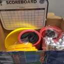 Golf Yard Games, 9 Holes Backyard Golf Game Set with LED Light and Flags for Adults & Kids Indoor Outdoor, Golf Practice Gift for Backyard, Park, Beach and Lawn (Red)