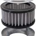 KIPA Chrome Air Cleaner Filter 4" x 2" assembly Fits for carburetor with 2 5/8" or 2 5/16" neck diameter Washable 7151 4354 1489 6475 4790