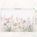 AnyDesign 50 Pack Floral Paper Placemat Disposable Watercolor Wildflower Place Mat 11 x 17 Inch Flower Decorative Paper Table Mat for Dinner Table Setting Bridal Shower Wedding Party Supplies