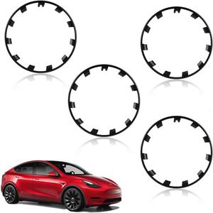 21-inch Wheel Rim Protector Compatible with TES-la Model Y 2020 2021 2022 2023 2024, [Black] Car Tire Trim Rings Rim, ABS Hubcaps Wheel Cover, 4 PCS