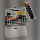 ARTISTRO 50 Color Watercolor Paint Set - Portable Paint Art Kit with Palette and Brush Pens - Travel Water Color Set for Adults, Professionals, Kids - Art and Painting Supplies - Gift Idea