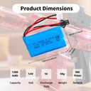 2 pcs 7.4V 1200mAh 5C Li-on Battery SM-2P Plug for Airsoft Gun Water Ball Gun Battery Gel Blaster