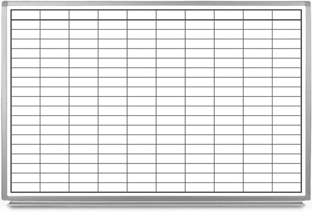 Magnetic Grid Dry Erase Whiteboard (48in x 36in)