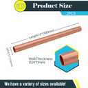 1/2"OD Copper Pipe, 0.04 inch1mmWall Thickness 12" Length Polished Hollow Copper Round Tube Cut Lengths for DIY Crafts, Repair, Model Building, Electrical Projects(2 Pcs)