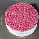 100 Piece Roses in a Velvet Box, Flowers for Delivery, Presereved Flowers Birthday Gifts for Women Mom and Wife (Pink)