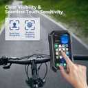 KDD Waterproof Bike Phone Holder - 360 Rotation Motorcycle Phone Mount, Fully Enclosed Touch Sensitive Design, Bicycle Phone Clamp Compatible with iPhone 16 Pro Max/15/14/13/12,4-6.7 Phones