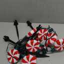 Ultimate Unicorn Christmas Lollipop Pathway Lights for Garden Christmas Decoration Red, 10 LED Peppermint String Lights with Stakes for Outdoor Sidewalk Pathway Rooftop Lawn Garden