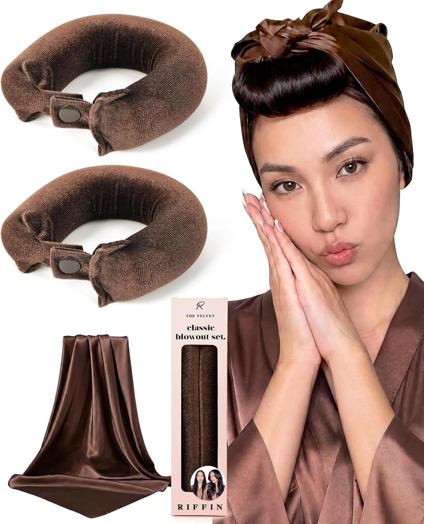 Classic Heatless Curls Overnight Rods - Upgraded Directional Grip Velvet Heatless Hair Curler to Sleep in No Heat Heatless Curling Flexi Rods Foam Hair Rollers for Blowout Look Long & Medium Hair