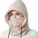 Windproof Fleece Balaclava for Women & Men: Water-Resistant Thermal Ski Mask Face Cover, Warm Hood