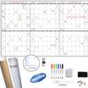 Large Dry Erase Wall Calendar - 60 x 38" Undated Blank 6 Month Calendar - Giant Whiteboard 6 Month Poster - Premium Laminated Undated Planner for Classroom, Office, Project & Family Schedule