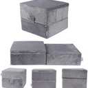 QIUBABYO Reading Pillow for Gaming丨Lap Desk Bed Pillows with Armrests for Sitting Up in Bed,Memory Foam Bed Rest Pillow for Reading Working&Playing Sitting in Bed Sofa Couch Floor