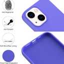 Amytor Designed for iPhone 14 Plus Case, Silicone Ultra Slim Shockproof Phone Case with Soft Anti-Scratch Microfiber Lining, [Enhanced Camera Protection] 6.7 inch (Purple)