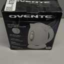 OVENTE Electric Kettle, 1.7L Fast Boiling Water Heater for Coffee or Tea, BPA Free with Water Level Gauge, Auto Shut-Off, Boil-Dry Protection, Indicator Light and Removable Filter, White KP72W