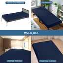 Cot Sheets 31" x 75"(Sheet Only), Cot Fitted Sheet Ultra Soft and Breathable Snug Fit for Narrow Twin Mattress/RVs Bunk/Guest Beds/Army Cots/Trifold Mattress/Travel Size Mattress Navy