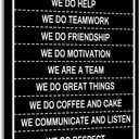 YSPCSUN Motivational Canvas Wall Art, In This Office Quote Single Panel Framed Canvas Poster for Living Room Office Decor, Black White Teamwork, 36x24inch