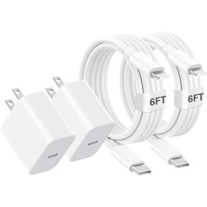 iPhone Charger Fast Charging,[Apple MFi Certified] Apple Chargers iPhone Super Quick 2Pack 6FT TypeC to Lightning Cable USB C Wall Charger Plug Adapter for iPhone 14 13 12 11/14Pro Max/13Pro/SE/XR/XS