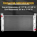 34" 3 Row Radiator for 2002-2013 2011 Chevy Silverado Suburban 1500 2500 3500, GMC Yukon, Cadillac 4.8 5.3L 6.0L, Aluminum Radiator For Chevy with Transmission Oil Cooler