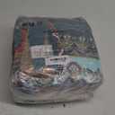 Boho Comforter Set California King Size 8 Pieces,Green and Brown Bohemian Striped Bed in a Bag,Floral Soft Microfiber Bedding Comforter Set for All Seasons